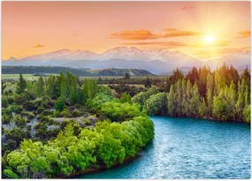 Tablou - Pădure peisaj montan (70x50 cm)