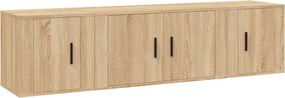 vidaXL Set dulap TV, 3 piese, stejar sonoma, lemn prelucrat