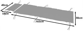 Deuba Perna de lounge 183x56x7cm - antracit