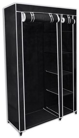 Dulap de haine pliabil, negru, 110 x 45 x 175 cm Negru, 1