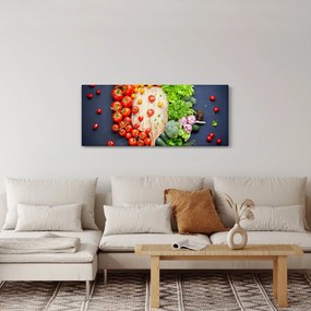 Tablou - Masa plină cu legume (120x50 cm)