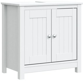 vidaXL Dulap chiuvetă de baie BERG, alb, 60x34x59 cm, lemn masiv pin