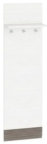 Cuier de perete SARPA 136x40 cm alb/maro