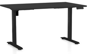 Masa inaltime reglabila OfficeTech B, 120 x 80 cm, bază neagră, negru