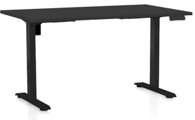 Masa inaltime reglabila OfficeTech B, 120 x 80 cm, bază neagră, negru