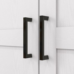 HOMCOM Bufet bucătărie dulap de bucătărie 5 niveluri cu uși și rafturi reglabile 60l x 40P x 120H cm aspect lemn crem | Aosom Romania