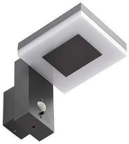 LED lampă solară de perete exterior cu senzor LED/5,5W/3,7V 3000K IP54