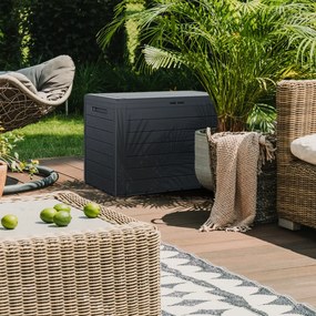 Cutie de depozitare WOODEBOX, 190L, 78x44x55cm, antracit Prosperplast