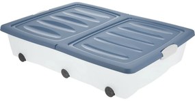 Cutie de depozitare cu roți, 80 x 60 x 17 cm, albastru