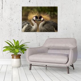 Tablou pe sticlă cu păsări (70x50 cm)