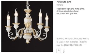 Candelabru 5 brate diametru 55cm FIRENZE SP5 012865