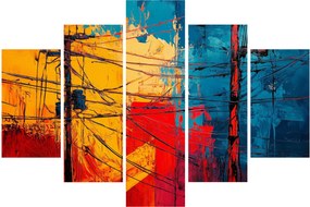 Tablou - Linii electrice abstracte (150x105 cm)