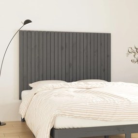 824950 vidaXL Tăblie de pat pentru perete, gri, 159,5x3x110 cm lemn masiv pin