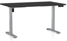 Masa inaltime reglabila OfficeTech B, 120 x 80 cm, bază gri, negru