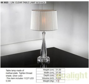 Veioza LED / Lampa de masa H-51cm, Lin SV 663023