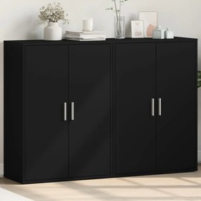 vidaXL Dulapuri, 2 buc., negru, 60x31x84 cm, lemn prelucrat