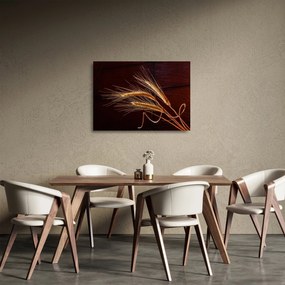 Tablou pe sticlă - Spic în prim plan (70x50 cm)