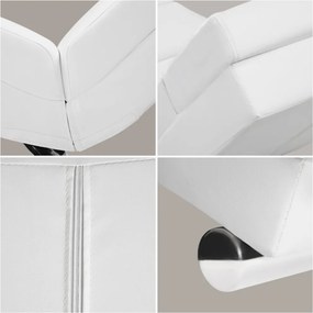 Șezlong LONDON, 186×55×89cm, alb Casaria