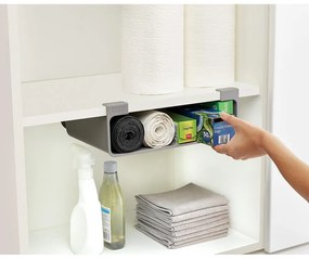 Dispenser pentru prosoape de bucătărie din hârtie și folie de aluminiu gri de agățat din plastic CupboardStore – Joseph Joseph