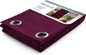 Draperie opacă AmeliaHome Eyelets Plum, 140 x 245 cm, mov prună