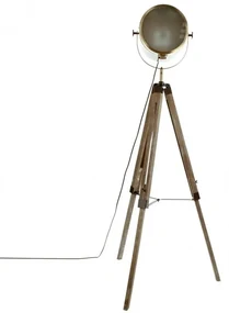 Lampadar Ebro Retro, bronz, lemn, 60 x 57 x 152 cm