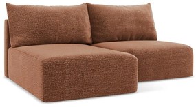 Colțar cărămiziu extensibil/cu spațiu de depozitare (cu colț pe partea stângă) Kalena – Makamii