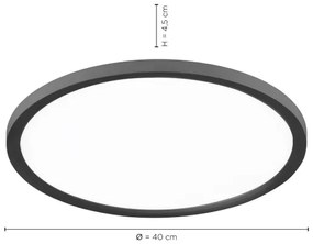 Plafonieră LED dimabilă FLAT LED/23,5W/230V Leuchten Direkt 15571-18 + telecomandă