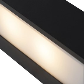 Lampa de perete dreptunghiulară de design neagră 25cm - Houx