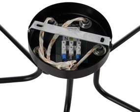 Plafoniera de design neagră cu 5 lumini - Facile