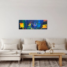 Tablou - Abstract (cu ceas) (90x30 cm)