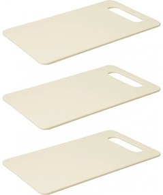Set 3 tocatoare EH, plastic, crem, 25 x 15 cm