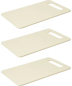 Set 3 tocatoare EH, plastic, crem, 25 x 15 cm