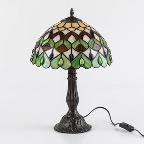 Brilagi - Lampă de masă Tiffany MARGARET, cu vitralii, 1xE27/40W/230V