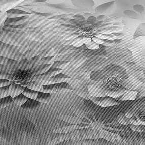 Tablou - Flori albe (cu ceas) (90x30 cm)
