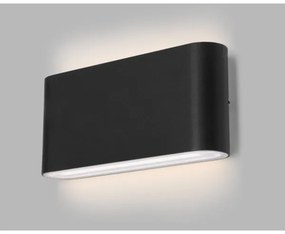 LED2 - Aplica de perete LED exterior FLAT 2xLED/5W/230V IP65 negru
