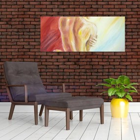 Tablou - Imaginea unei femei care se odihnește, pictură în ulei (120x50 cm)