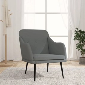 351475 vidaXL Fotoliu, gri închis, 63x76x80 cm, textil