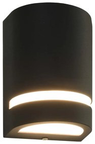 Lampi de perete pentru exterior 2 buc. negru 35 W semirotund Negru, 75 x 95 x 150 mm, 2, 75 x 95 x 150 mm