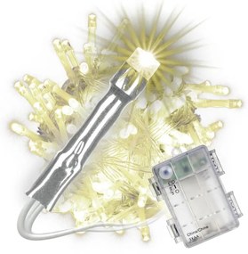 Lanț LED de Crăciun - 10 m, 100 diode, alb cald