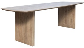 Masa semi-ovala din lemn masiv • model SEAT | Dimensiuni: 240 x 100 x 76 cm