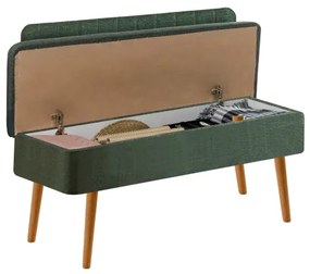 Bancă matlasată VINA 85x105 cm verde/pin atlantic