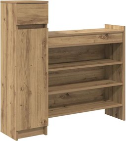 vidaXL Dulap pentru pantofi Stejar Artizanal 100,5 x 28 x 100 cm