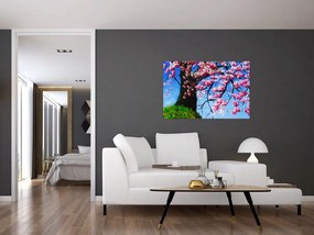 Tablou - Cireș înflorit - pictură (90x60 cm)