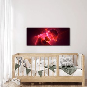 Tabloul modern cu abstacție roz (120x50 cm)