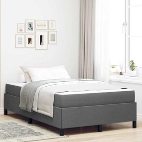 vidaXL Pat cu arcuri Gri închis, Negru 120 x 200 cm