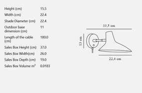 Aplica de perete design industrial nordic Darci