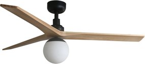 Lustra cu Ventilator aplicat tavan cu telecomanda KLIM M 125cm, negru/ pin