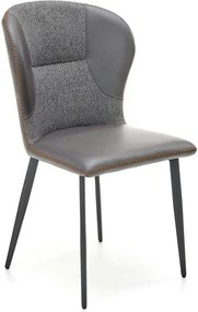 Scaun K466, gri/negru, stofa/piele ecologica, 50x58x89 cm