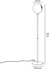 Lampadar, Lampa de podea din alama Globe