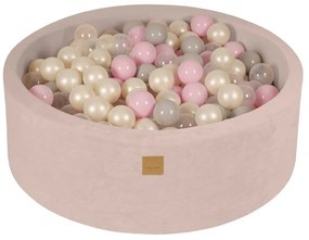 Piscină cu bile crem din catifea ø 90x30 cm Montessori – Meowbaby